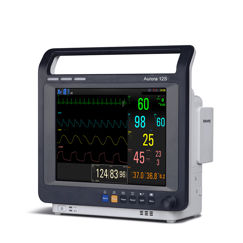 2018 High quality Icu Patient Monitor - AURORA-12S 12.1-inch 6 parameter patient monitor semi modular support ETCO2 2IBP Printer plug and play – Merry